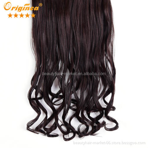 2016 new design no shed different synthetic hair weaves on clips mix color #2 #33